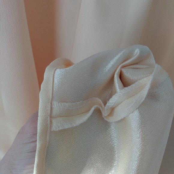 Formal Yellow Amish Mennonite Cape Dress 42"B 37"W Reverse Satin Bow Belt Modest - Picture 4 of 14